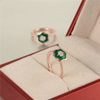 anillo plata color rosado diseño de rosca+flor con circónes cristales - Foto 4
