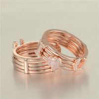 anillo plata color rosado +letras &amp;quot;I love u&amp;quot;con circónes cristales y rosados - Foto 2