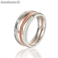 anillo plata con circónes de caballero anillos al por mayor