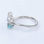 anillo plata con piedras cristales y azules , estilo sencillo. - Foto 2