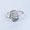 anillo plata con piedras cristales y azules , estilo sencillo. - Foto 5