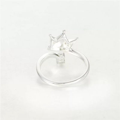 anillo plata de amor de plata ley 925 con diseño corona reina - Foto 3