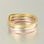 anillo plata,diseño de anillos con tres colores y circónes cristales - Foto 2