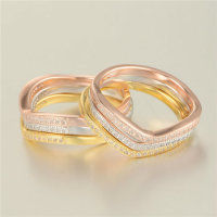 anillo plata,diseño de anillos con tres colores y circónes cristales - Foto 3
