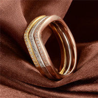 anillo plata,diseño de anillos con tres colores y circónes cristales - Foto 5