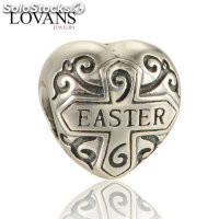 anillo plata,diseño de corazón,estilo clásico para Pascua