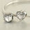 anillo plata,diseño de corazón,estilo clásico para Pascua - Foto 3