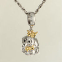 anillo plata,diseño de elefante chapado y dorado - Foto 2