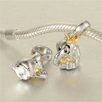 anillo plata,diseño de elefante chapado y dorado - Foto 4