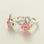 anillo plata,diseño de hoja+flor esmalte rosado - Foto 4