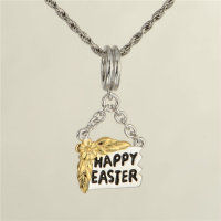 anillo plata,diseño de un pizarra con letras HAPPY EASTER , color plata y dorado - Foto 2