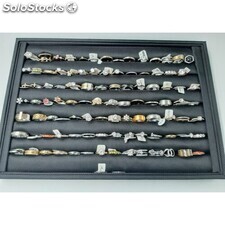 Anillos acero y rodio - pack