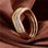 anillos anillos al por mayor en tres colores con circónes cristales - Foto 4