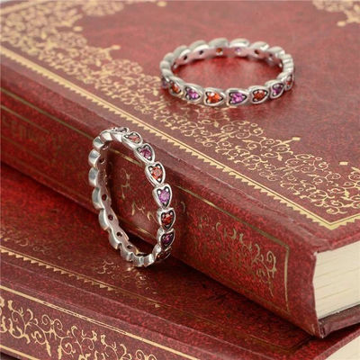 anillos de amor corazón de plata anillos al por mayor - Foto 4