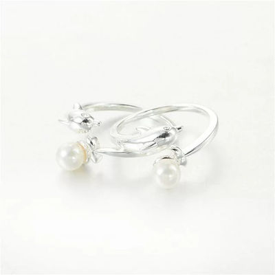 anillos para regalo plata ley 925 con diseño de serpiente y pearla - Foto 4