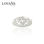 anillos plata regalo para amor con circónes cristales, diseño de corona - 1