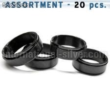 Anillos spinner de acero negro