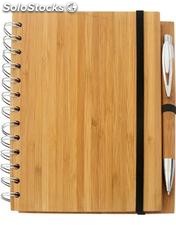 Anotador de madera con bolígrafo