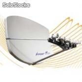 kit antena parabólica 60 cm + soporte pared + lnb + localizador satélite