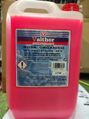 Anticongelante org. -35ºC rosa valthor en 5L. pack 4 unidades