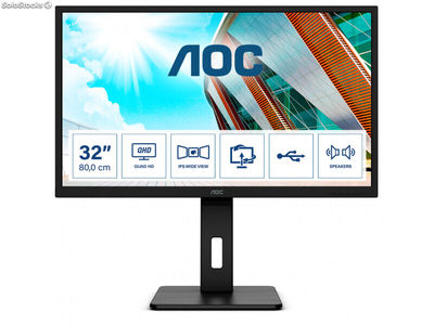 Aoc 81,3cm (31,5) 1609 2xHDMI+dp+usb-c ips Lift, Schwarz - Q32P2CA