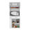 Aparador Alacena de Cocina para Microondas Capienza, con 1 Cajón y Armario de 2 - Foto 4