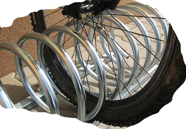Aparcabicicletas de acero galvanizado para aparcar 6 bicicletas