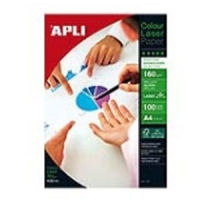 APLI A11817 Papel Fotográfico | Laser | Brillante | A4 | 160g (100 hojas)