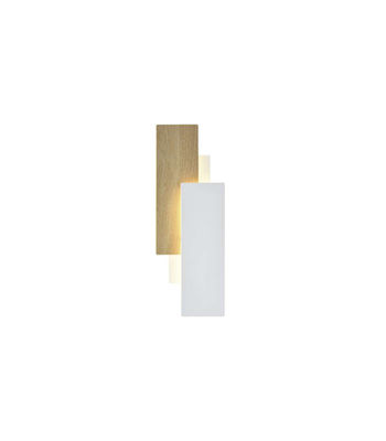 Aplique a pared led modelo Sonora acabado blanco/roble, 38cm(alto) 14cm(ancho) - Foto 2