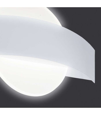 Aplique a pared modelo Lunar acabado en color blanco, 22cm(alto) 38cm(ancho) - Foto 3