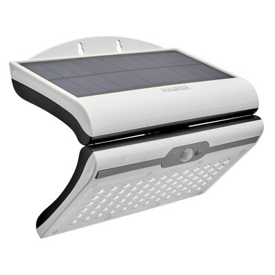 Aplique / Lampara Solar Led Jardin Blanca Con Sensor de Movimiento y