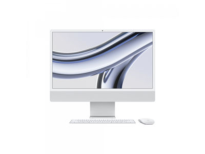 Apple iMac 24 4.5K Retina Display M3 8-Core gpu 256GB Silver MQR93D/a