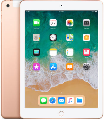 Apple iPad 128GB 3G 4G Gold Tablet iPad, Wi-Fi + Cellular, Apple sim, 9.7