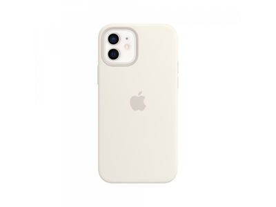Apple Silikon Case mit MagSafe für iPhone 12/12 Pro weiß - MHL53ZM/A