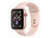Apple Watch 4 44mm Gold Alu Case w/ Pink Sand Sport Band lte MTVW2FD/a - Foto 4