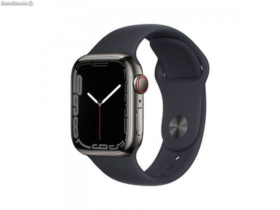 Apple Watch S7 Steel 41mm Cellular Graphit Sport Band Midnight MNC23FD/A