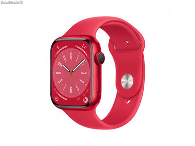 Apple Watch S8 GPS 41mm product red Aluminium Case Sport Band MNP73FD/a