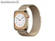 Apple Watch S8 GPS Cellular 45mm Gold Stainless Steel Milanese MNKQ3FD/a