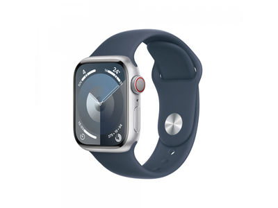 Apple Watch S9 Alu. 41mm GPS+Cellular Silver Sport Band Blue s/m MRHV3QF/a