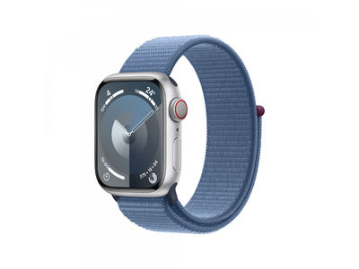 Apple Watch S9 Aluminium 41mm GPS+Cell. Silver Sport Loop Blue MRHX3QF/a