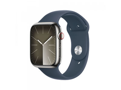 Apple Watch S9 Steel 45mm GPS+Cell. Silver Sport Band Blue m/l MRMP3QF/a