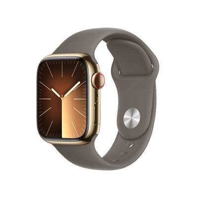 Apple watch series 9 MRJ53QL/a 41MM gold stainless steel case with clay soprt