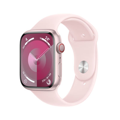 Apple watch series 9 MRML3QL/a 45MM pink aluminium case with light pink sport