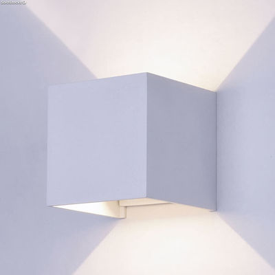 Applique led Cube 2x5W IP54 4000K blanc - Photo 2