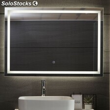 Aquamarin Lustro łazienkowe z oświetleniem LED, 100 x 70 cm