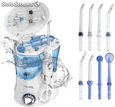 Aquapik Pro - Idropulsore dentale - Irrigatore Orale Professionale, 8 Ugelli,