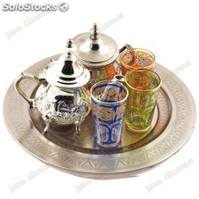 Arabisch - teekanne-tee-set - schaumstoff 30 cm - 3 gläser - zuckerdose