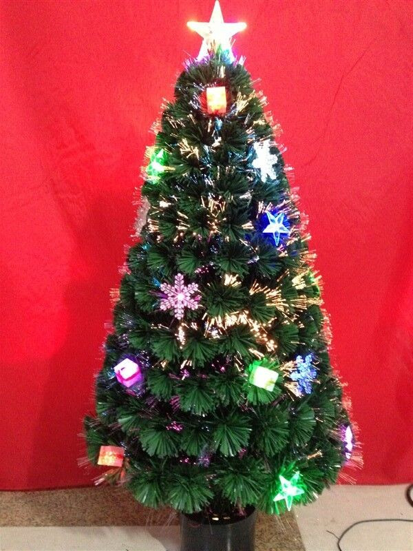 Continente Frente a ti Hamburguesa árbol de Navidad con LED luces 1.2m