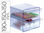 Archicubo archivo 2000 2 cajones organizador modular plastico azul transparente - 1