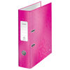 Archivador A4 | carton | rosa metalizado | 80 mm | Leitz 180° WOW